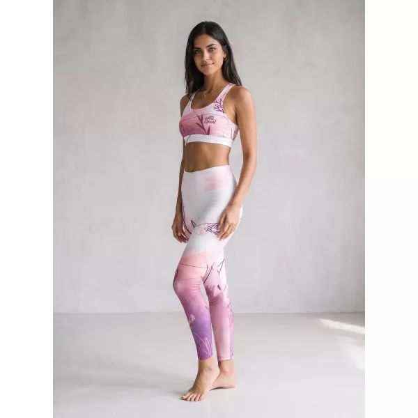  Premium pentru jambiere lungi pentru femei ALTISPORT VOJ/ALW083LEG01 ALB -PINK 