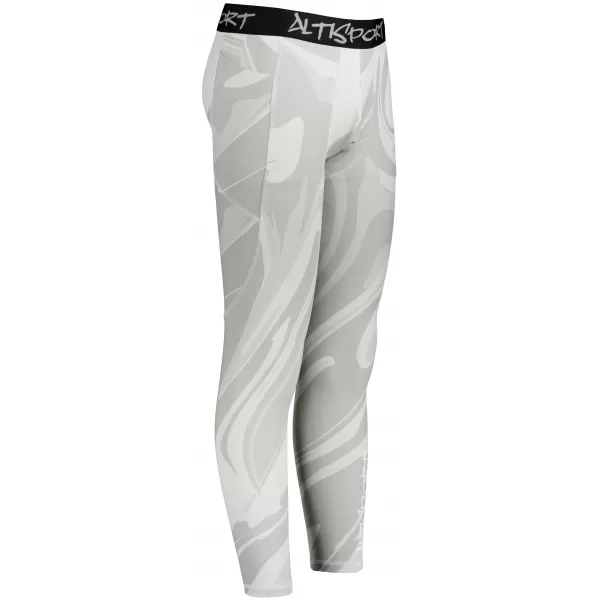  Jambiere sport pentru bărbați de premiu lung ALTISPORT VOJ/ALM072LEG01 GRI 