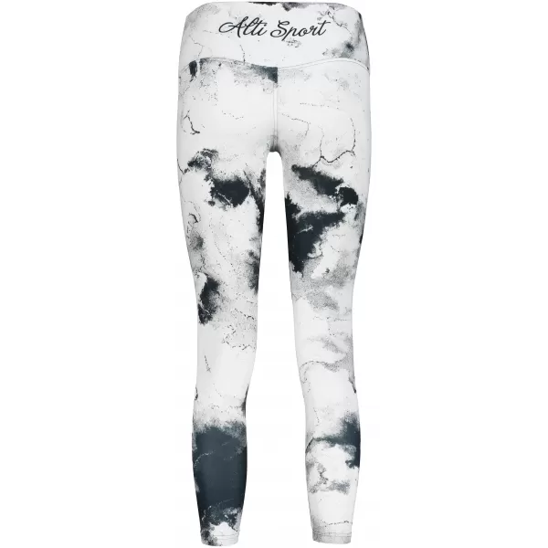  Premium pentru jambiere lungi pentru femei ALTISPORT VOJ/ALW066LEG01 ALB -ȘI -BLACK 