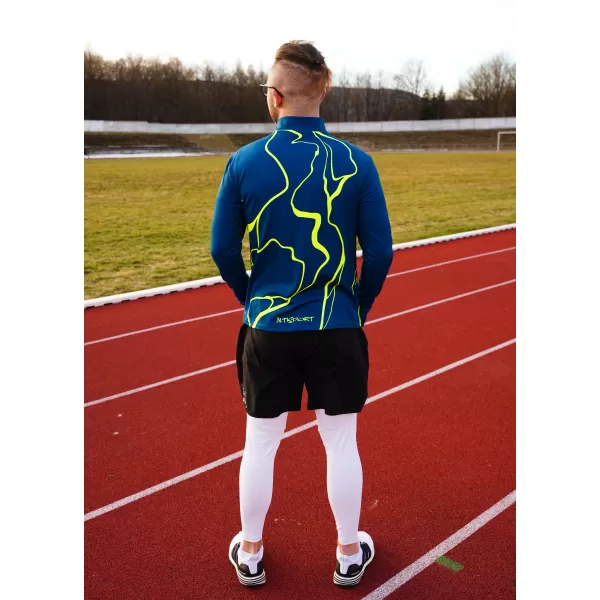  Panouri sportive pentru bărbați Premium Plus ALTISPORT VOJ/ALM073MI04 NAVY-FLUO YELLOW 