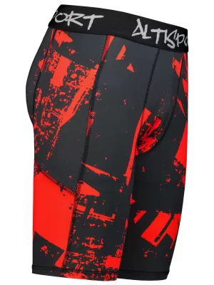 Jambiere sport pentru bărbați pe genunchii premium ALTISPORT VOJ/ALM079LEG02 NEGRU -D