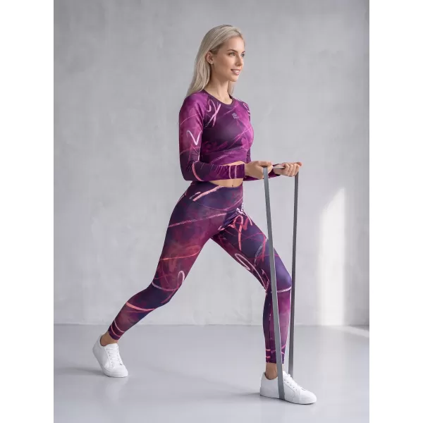  Premium pentru jambiere lungi pentru femei ALTISPORT VOJ/ALW082LEG01 VIOLET 