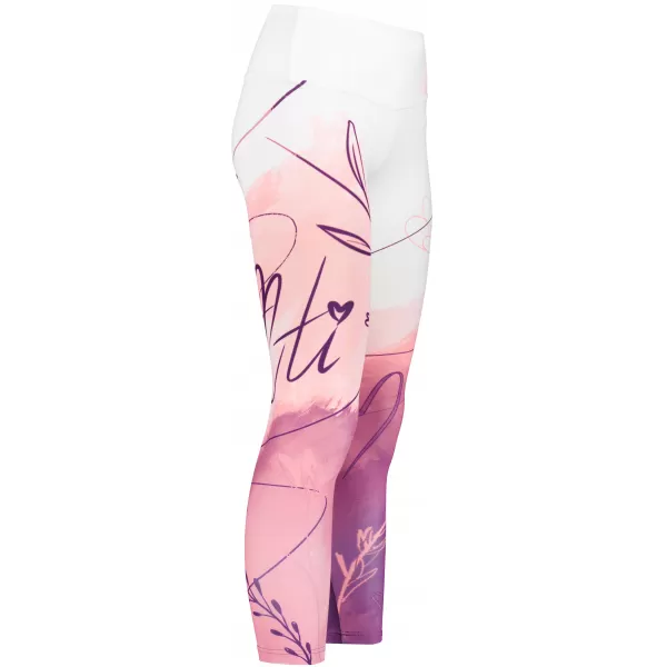  Premium pentru jambiere lungi pentru femei ALTISPORT VOJ/ALW083LEG01 ALB -PINK 