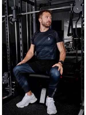 Jambiere sport pentru bărbați de premiu lung ALTISPORT VOJ/ALM072LEG01 NEGRU
