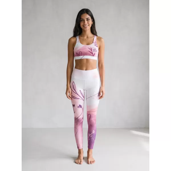  Premium pentru jambiere lungi pentru femei ALTISPORT VOJ/ALW083LEG01 ALB -PINK 
