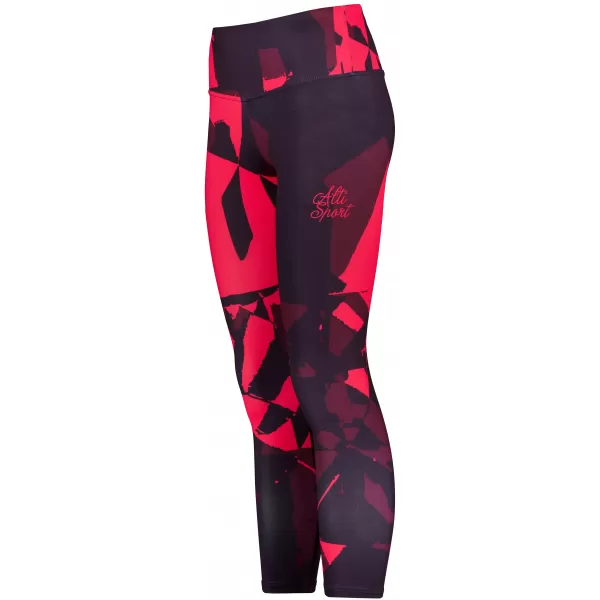  Premium pentru jambiere lungi pentru femei ALTISPORT VOJ/ALW080LEG01 VIN ROȘU 