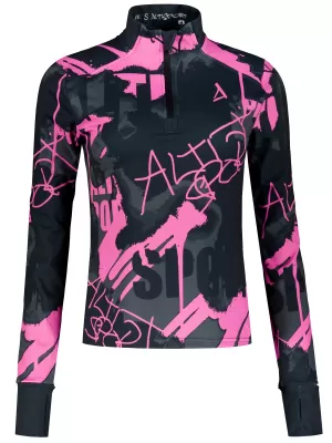 Panouri sportive pentru femei Premium Plus ALTISPORT VOJ/ALW076MI04 BLACK/FLUO PINK