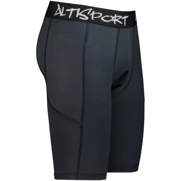  Jambiere sport pentru bărbați pe genunchii premium ALTISPORT VOJ/ALM000LEG02 NEGRU 