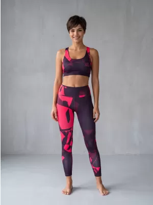 Premium pentru jambiere lungi pentru femei ALTISPORT VOJ/ALW080LEG01 VIN ROȘU