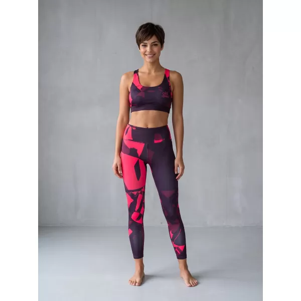 Premium pentru jambiere lungi pentru femei ALTISPORT VOJ/ALW080LEG01 VIN ROȘU 