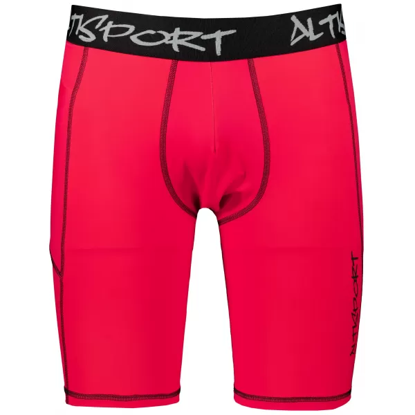  Jambiere sport pentru bărbați pe genunchii premium ALTISPORT VOJ/ALM000LEG02 ROŞU 