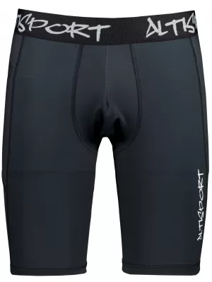 Jambiere sport pentru bărbați pe genunchii premium ALTISPORT VOJ/ALM000LEG02 NEGRU
