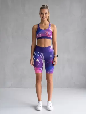 Jambiere pentru femei deasupra genunchilor premium ALTISPORT VOJ/ALW083LEG02 VIOLET
