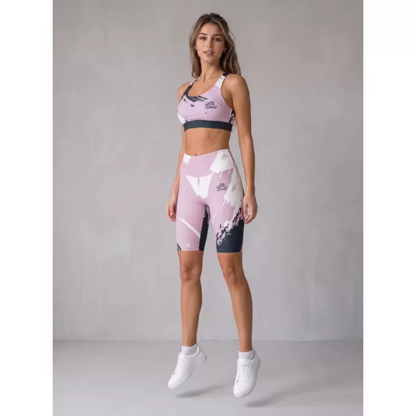  Jambiere pentru femei deasupra genunchilor premium ALTISPORT VOJ/ALW081LEG02 ROZ-NEGRU 
