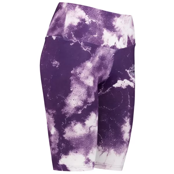  Jambiere pentru femei deasupra genunchilor premium ALTISPORT VOJ/ALW066LEG02 ALB -VIOLET 