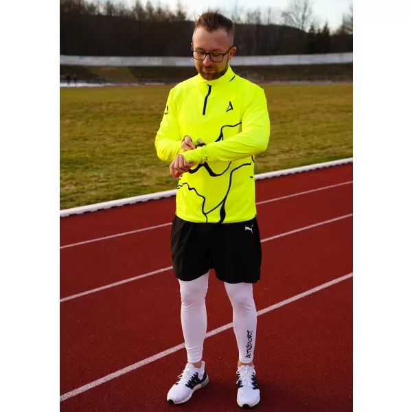  Panouri sportive pentru bărbați Premium Plus ALTISPORT VOJ/ALM073MI04 FLUO-GALBEN 