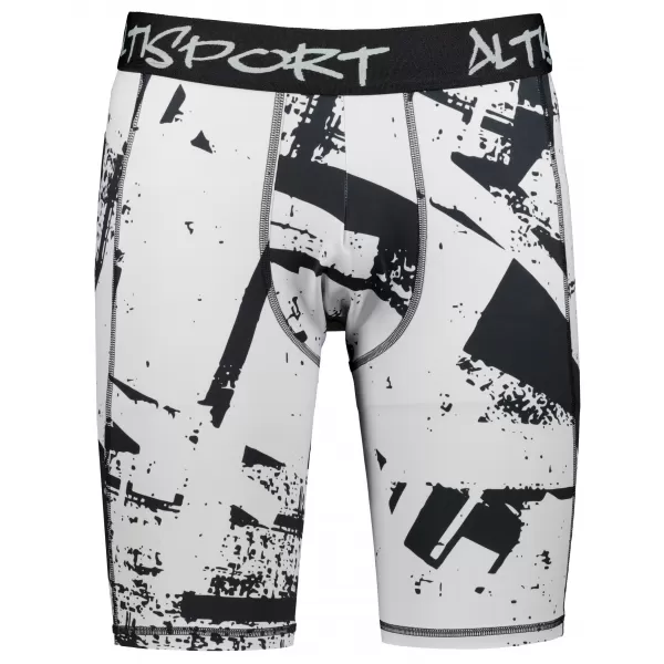  Jambiere sport pentru bărbați pe genunchii premium ALTISPORT VOJ/ALM079LEG02 NEGRU -GRAY 