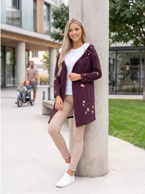 Cardigan premium pentru femei ALTISPORT VOJ/ALW077MI07 MINEREU