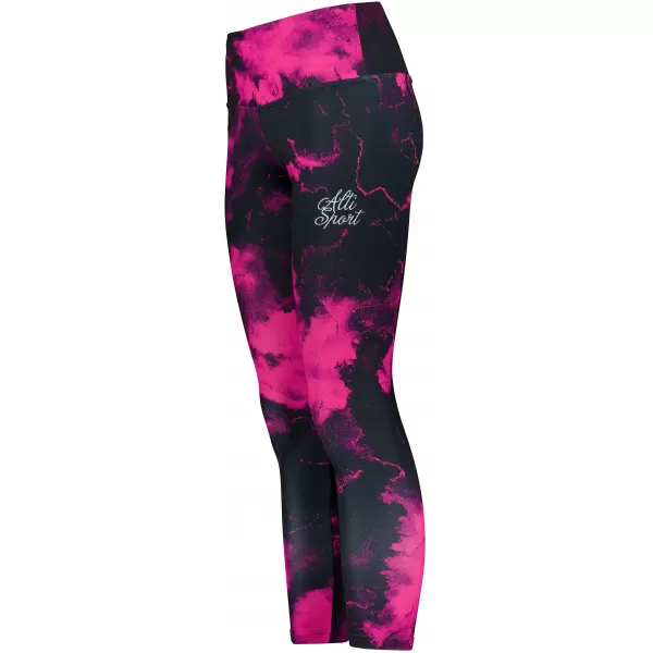  Premium pentru jambiere lungi pentru femei ALTISPORT VOJ/ALW066LEG01 NEGRU -PINK 