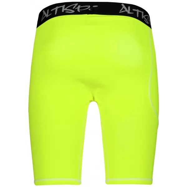  Jambiere sport pentru bărbați pe genunchii premium ALTISPORT VOJ/ALM000LEG02 FLUO-GALBEN 