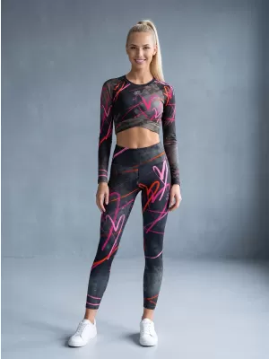 Premium pentru jambiere lungi pentru femei ALTISPORT VOJ/ALW082LEG01 NEGRU