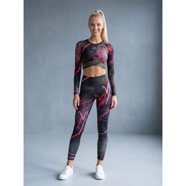  Premium pentru jambiere lungi pentru femei ALTISPORT VOJ/ALW082LEG01 NEGRU 