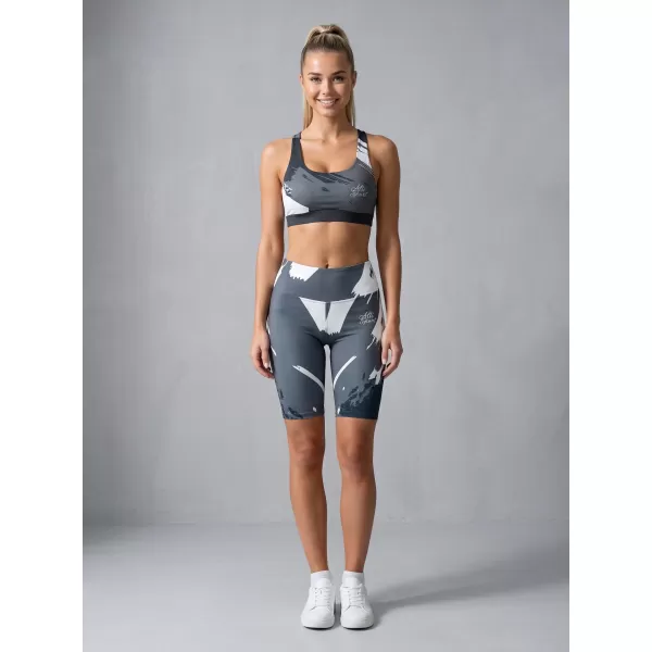  Jambiere pentru femei deasupra genunchilor premium ALTISPORT VOJ/ALW081LEG02 NEGRU-CENUȘIU 