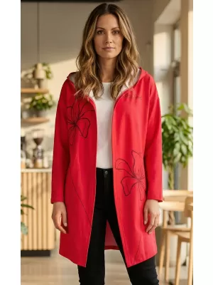 Cardigan premium pentru femei ALTISPORT VOJ/ALW075MI07 ROȘU-APRINS