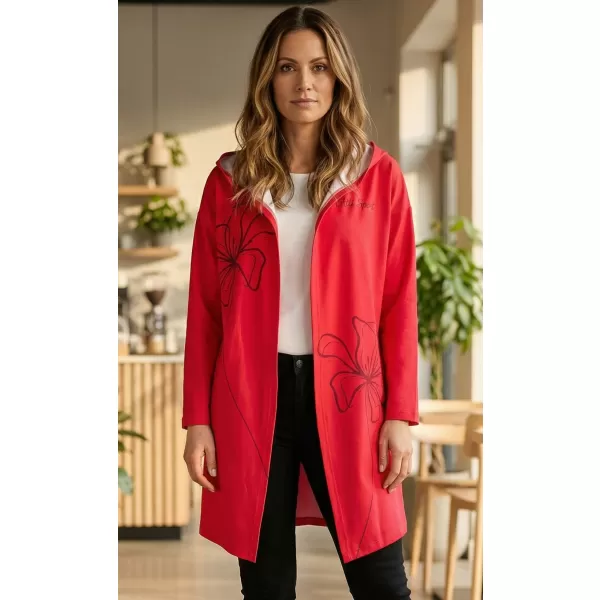  Cardigan premium pentru femei ALTISPORT VOJ/ALW075MI07 ROȘU-APRINS 