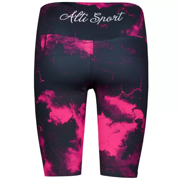  Jambiere pentru femei deasupra genunchilor premium ALTISPORT VOJ/ALW066LEG02 NEGRU -PINK 