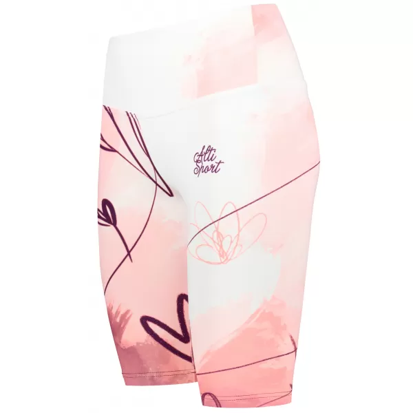  Jambiere pentru femei deasupra genunchilor premium ALTISPORT VOJ/ALW083LEG02 ALB -PINK 