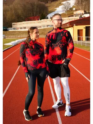 Panouri sportive pentru bărbați Premium Plus ALTISPORT VOJ/ALM076MI04 NEGRU/ROȘU