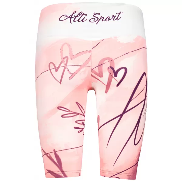  Jambiere pentru femei deasupra genunchilor premium ALTISPORT VOJ/ALW083LEG02 ALB -PINK 