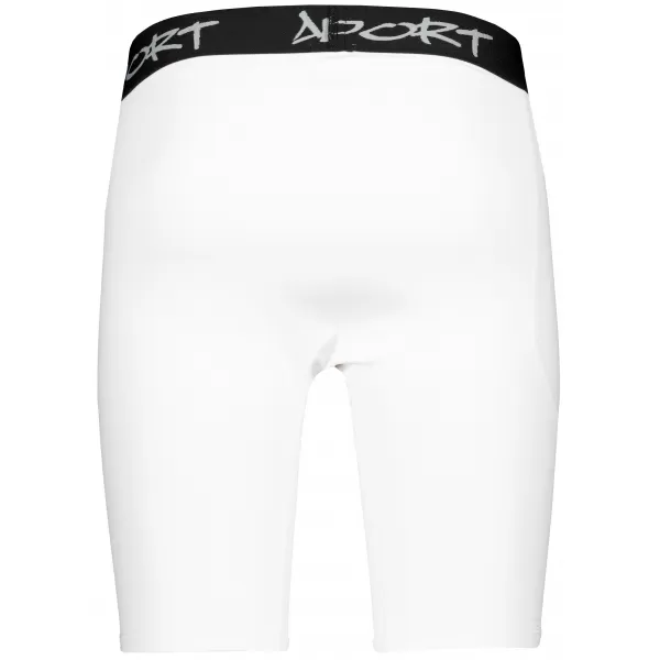  Jambiere sport pentru bărbați pe genunchii premium ALTISPORT VOJ/ALM000LEG02 ALB 