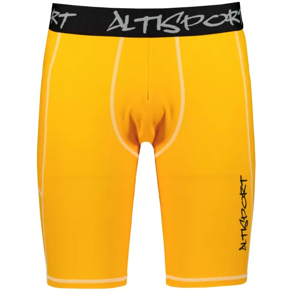  Jambiere sport pentru bărbați pe genunchii premium ALTISPORT VOJ/ALM000LEG02 PORTOCALE 