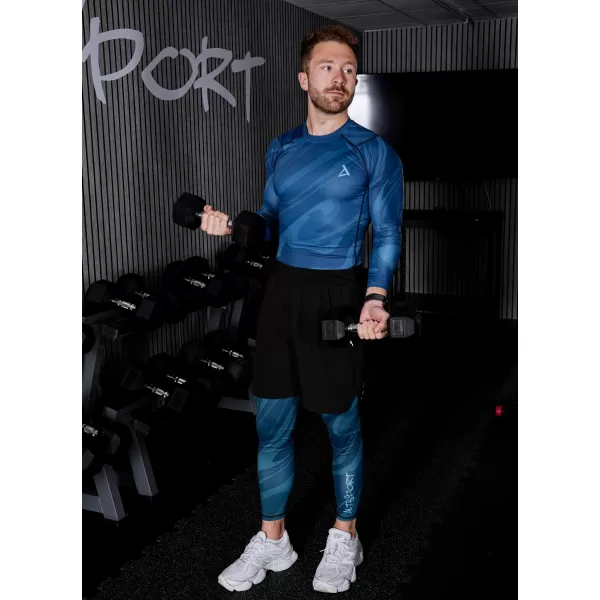  Jambiere sport pentru bărbați de premiu lung ALTISPORT VOJ/ALM072LEG01 KEROSEN 
