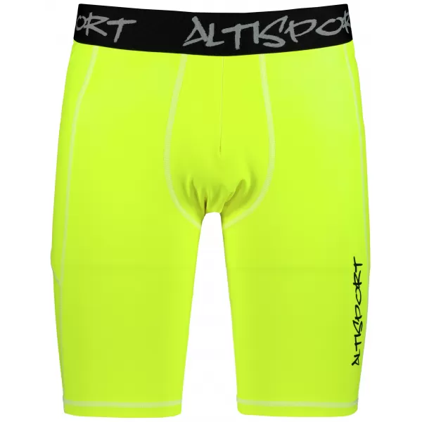  Jambiere sport pentru bărbați pe genunchii premium ALTISPORT VOJ/ALM000LEG02 FLUO-GALBEN 
