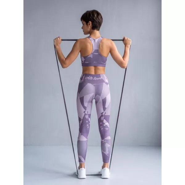  Premium pentru jambiere lungi pentru femei ALTISPORT VOJ/ALW080LEG01 GRI-VIOLETĂ 
