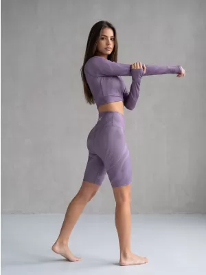 Jambiere pentru femei deasupra genunchilor premium ALTISPORT VOJ/ALW072LEG02 VIOLET