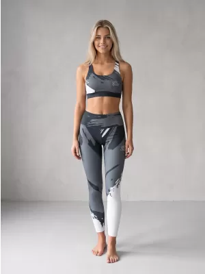 Premium pentru jambiere lungi pentru femei ALTISPORT VOJ/ALW081LEG01 NEGRU-CENUȘIU