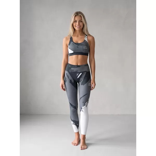  Premium pentru jambiere lungi pentru femei ALTISPORT VOJ/ALW081LEG01 NEGRU-CENUȘIU 