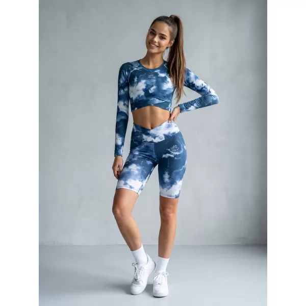  Jambiere pentru femei deasupra genunchilor premium ALTISPORT VOJ/ALW066LEG02 ALBASTRU ÎNCHIS 
