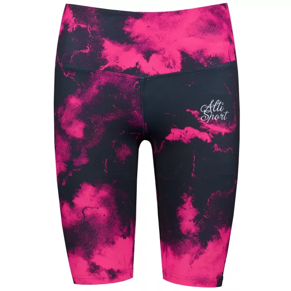  Jambiere pentru femei deasupra genunchilor premium ALTISPORT VOJ/ALW066LEG02 NEGRU -PINK 