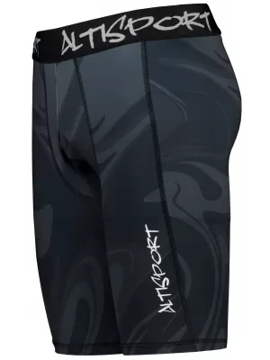 Jambiere sport pentru bărbați pe genunchii premium ALTISPORT VOJ/ALM072LEG02 NEGRU