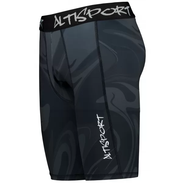  Jambiere sport pentru bărbați pe genunchii premium ALTISPORT VOJ/ALM072LEG02 NEGRU 