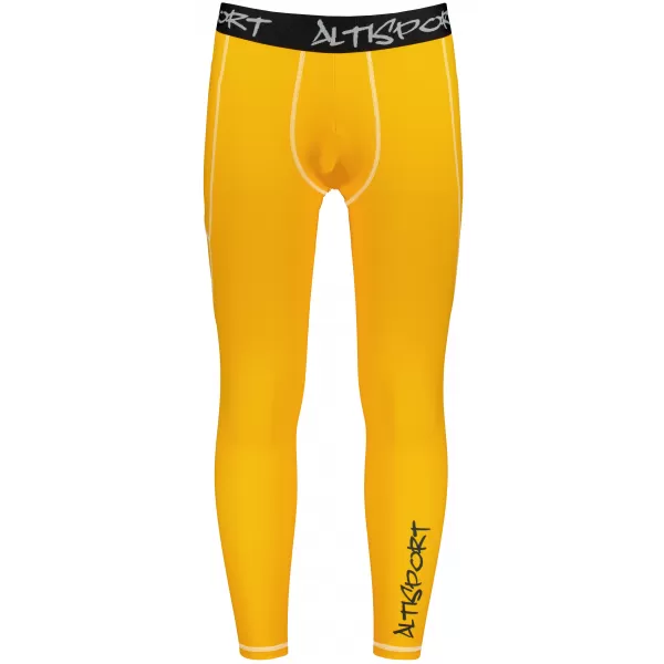 Jambiere sport pentru bărbați de premiu lung ALTISPORT VOJ/ALM000LEG01 PORTOCALE 