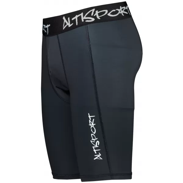  Jambiere sport pentru bărbați pe genunchii premium ALTISPORT VOJ/ALM000LEG02 NEGRU 