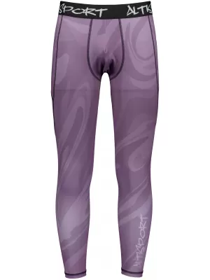 Jambiere sport pentru bărbați de premiu lung ALTISPORT VOJ/ALM072LEG01 VIOLET