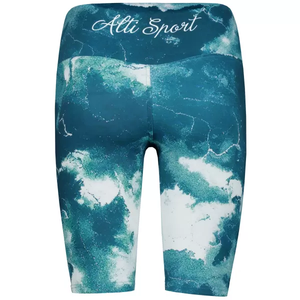  Jambiere pentru femei deasupra genunchilor premium ALTISPORT VOJ/ALW066LEG02 VERDE -BLUE 