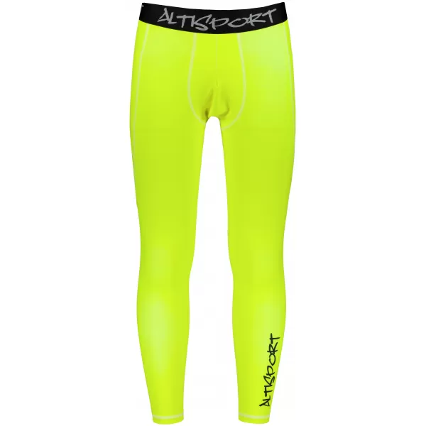  Jambiere sport pentru bărbați de premiu lung ALTISPORT VOJ/ALM000LEG01 FLUO-GALBEN 
